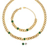 Titanium Steel Zircon Necklace Bracelet Set Electroplating Women's Jewelry