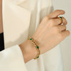 Titanium Steel Zircon Necklace Bracelet Set Electroplating Women's Jewelry