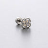 Titanium Steel Zircon Women's Princess Style Flower Drop Shape Geometric Earrings
