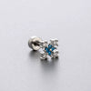 Titanium Steel Zircon Women's Princess Style Flower Drop Shape Geometric Earrings