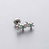 Titanium Steel Zircon Women's Princess Style Flower Drop Shape Geometric Earrings