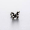 Titanium Steel Zirconia Heart Shape Bow Pattern Perforated Earrings For Women