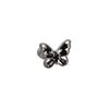 Titanium Steel Zirconia Heart Shape Bow Pattern Perforated Earrings For Women
