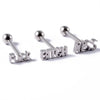 Tongue Ring Stainless Steel Five Stars Punk Stylish Electroplating