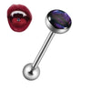 Tongue Ring Stainless Steel Geometric Dripping Oil Jewelry