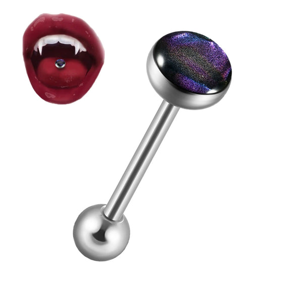Tongue Ring Stainless Steel Geometric Dripping Oil Jewelry