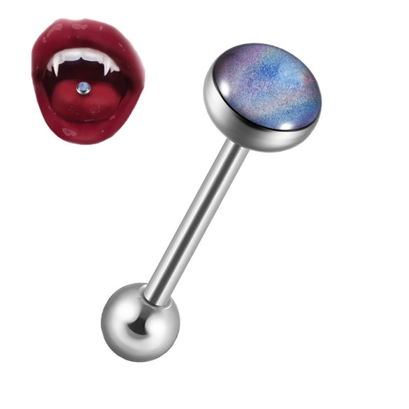 Tongue Ring Stainless Steel Geometric Dripping Oil Jewelry
