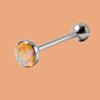 Tongue Ring Stainless Steel Insect Pattern Polishing