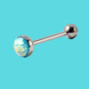Tongue Ring Stainless Steel Insect Pattern Polishing
