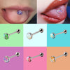 Tongue Ring Stainless Steel Insect Pattern Polishing