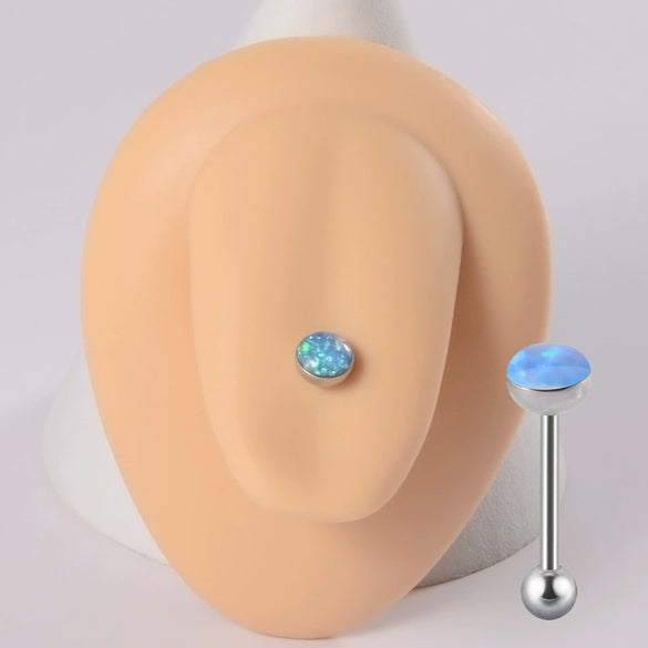 Tongue Ring Stainless Steel Star Polishing