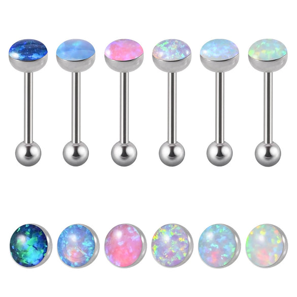 Tongue Ring Stainless Steel Star Polishing