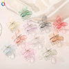 Transparent 3D Butterfly Resin Hair Claw Clip Handmade Elegant Women's Hair Accessory