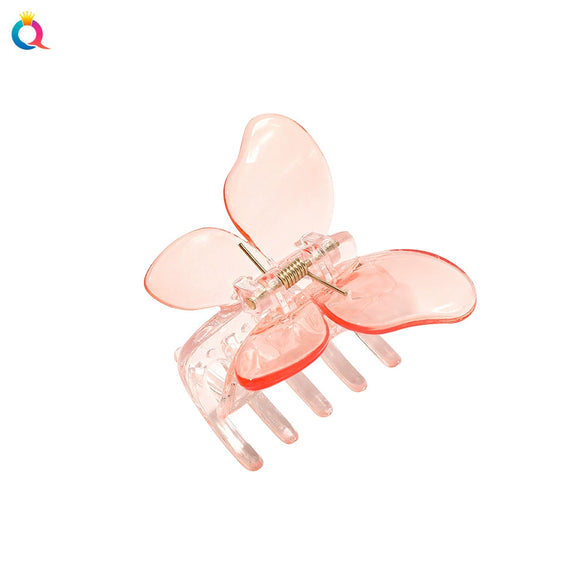Transparent 3D Butterfly Resin Hair Claw Clip Handmade Elegant Women's Hair Accessory