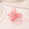 Transparent 3D Butterfly Resin Hair Claw Clip Handmade Elegant Women's Hair Accessory