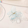 Transparent 3D Butterfly Resin Hair Claw Clip Handmade Elegant Women's Hair Accessory