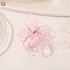 Transparent 3D Butterfly Resin Hair Claw Clip Handmade Elegant Women's Hair Accessory