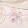 Transparent 3D Butterfly Resin Hair Claw Clip Handmade Elegant Women's Hair Accessory