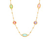 Transparent Imported Glass And Small Steel Bead Elegant Light Luxury Geometric Stainless Steel Women's Necklace With Electroplating