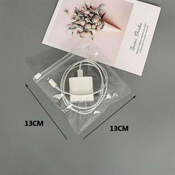 Transparent Pvc Jewelry Zipper Bag For Earrings Necklace Cosmetics Storage Finishing Packaging