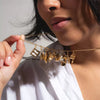 Travel Pendant Necklace Copper Titanium Steel Gold Plated Geometric Heart Shape Electroplated