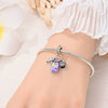 Travel Style Airplane Suitcase Camera Charm Pendant Beads Silver Plated Diy Jewelry Bracelet Accessories With Dripping Oil Design