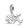 Travel Style Airplane Suitcase Camera Charm Pendant Beads Silver Plated Diy Jewelry Bracelet Accessories With Dripping Oil Design
