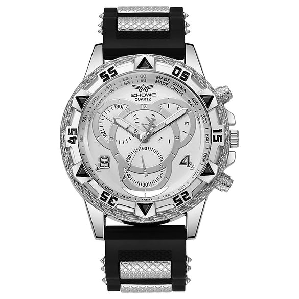 Trendy Business Men's Round Dial Alloy Band Watch With Ordinary Glass Mirror