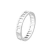 Trendy Creative Roman Numeral Cut Out Titanium Steel And Stainless Steel Rose Gold Unisex Couple Ring