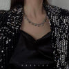 Trendy Electroplated Alloy Multi Heart Pendant Necklace With Conventional Chain For Women Stylish Clavicle Chain Accessory