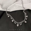 Trendy Electroplated Alloy Multi Heart Pendant Necklace With Conventional Chain For Women Stylish Clavicle Chain Accessory