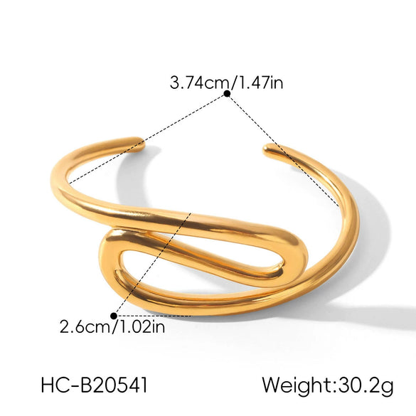 Trendy Electroplated Geometric Stainless Steel Bracelet