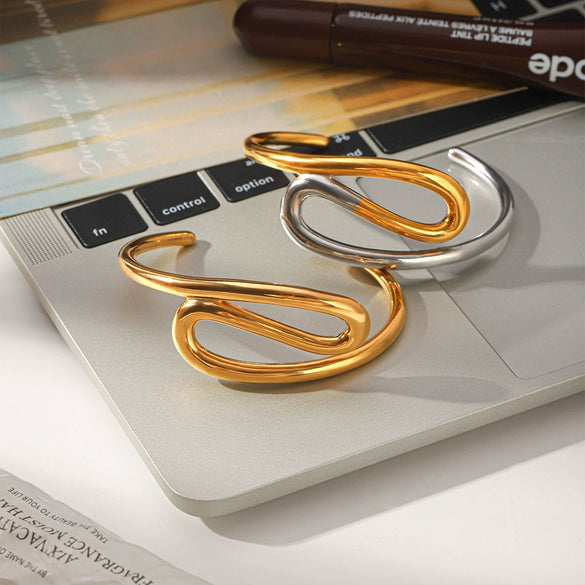 Trendy Electroplated Geometric Stainless Steel Bracelet