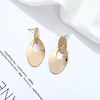 Trendy Fashion Alloy Earrings With Diamond Zircon And Pearl For Women Electroplated Geometric Design
