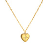 Trendy Fashion Retro Love Clavicle Chain Necklace For Women Titanium Steel Gold Inlaid Geometric Design