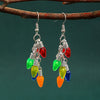 Trendy Festive Lantern Style Geometric Hoop Earrings For Women Acrylic Electroplated Party Jewelry
