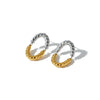 Trendy Geometric Irregular Line Stainless Steel Earrings For Women With 18K Vacuum Plated Finish