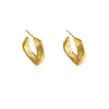 Trendy Geometric Metal Earrings In Alloy And Copper With Gold Plated Finish Elegant Versatile Fashion Earrings