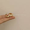 Trendy Geometric Metal Earrings In Alloy And Copper With Gold Plated Finish Elegant Versatile Fashion Earrings