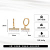 Trendy Geometric Pearl Stud Earrings For Women With Vacuum Real Gold Plating