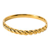 Trendy Geometric Stainless Steel Braided Clasp Bracelet 18K Gold Plated Waterproof Jewelry For Women