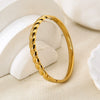 Trendy Geometric Stainless Steel Braided Clasp Bracelet 18K Gold Plated Waterproof Jewelry For Women