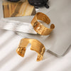 Trendy Geometric Stainless Steel Electroplated Wide Open Bracelet Highend Accessory