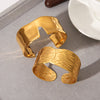 Trendy Geometric Stainless Steel Electroplated Wide Open Bracelet Highend Accessory