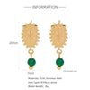 Trendy Hollow Double Ring Button Hoop Earrings Stainless Steel Electroplating Women's