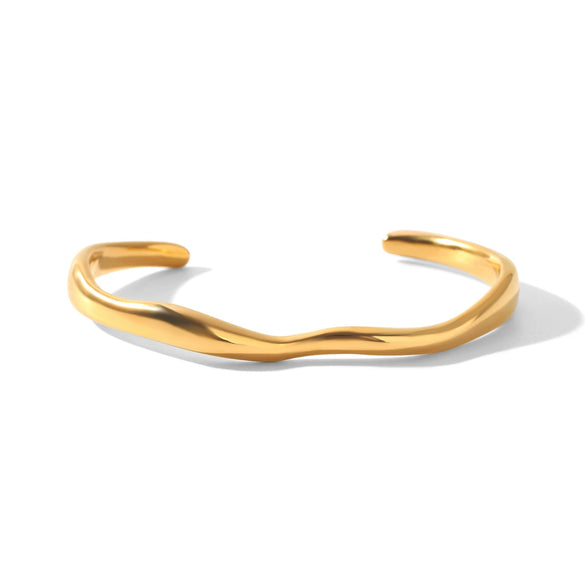 Trendy Irregular Geometric Stainless Steel Electroplated 18K Gold Nonfading Bracelet Jewelry Accessory