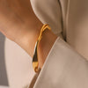 Trendy Irregular Geometric Stainless Steel Electroplated 18K Gold Nonfading Bracelet Jewelry Accessory