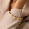 Trendy Irregular Geometric Stainless Steel Electroplated 18K Gold Nonfading Bracelet Jewelry Accessory