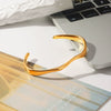 Trendy Irregular Geometric Stainless Steel Electroplated 18K Gold Nonfading Bracelet Jewelry Accessory