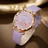 Trendy Love Arrow Round Dial Belt Watch Heart Jewelry Alloy Case Imitation Leather Strap Rose Gold Buckle